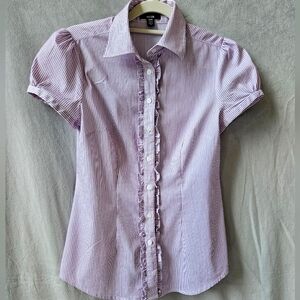 Jacob Purple Striped Button-Down Shirt